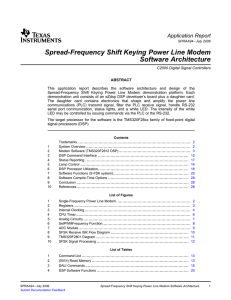 Spread-Frequency Shift Keying Power Line