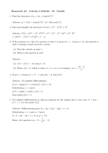 Homework #5 (solutions)