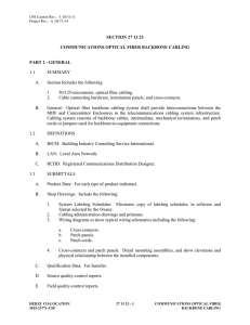 27 13 23 Communications Optical Fiber Backbone Cabling