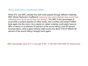 Noise Reduction Coefficient (NRC)