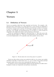 Chapter 5 Vectors