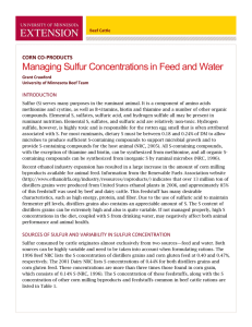 Managing Sulfur Concentrations in Feed and Water