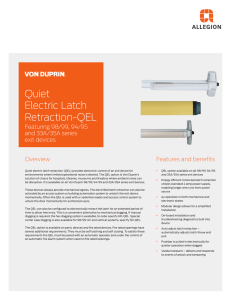 Quiet Electric Latch Retraction-QEL