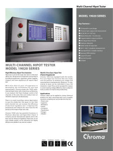 multi channel hipot tester model 19020 series
