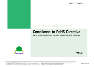 Compliance to RoHS Directive