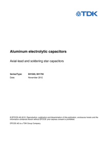 Aluminum electrolytic capacitors Axial