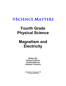 Fourth Grade Physical Science Magnetism and Electricity