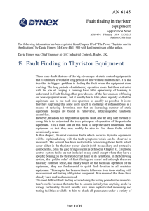 19. Fault Finding in Thyristor Equipment