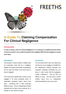 A Guide To Claiming Compensation For Clinical Negligence
