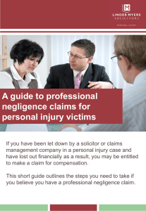 A guide to professional negligence claims for personal injury victims