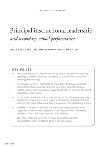 Principal instructional leadership