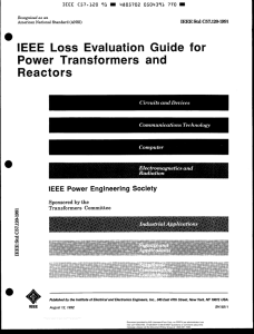 IEEE Loss Evaluation Guide for Power Transformers and
