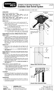 Installation and Operating Instructions for Evolution Seat