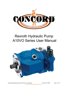 Rexroth Hydraulic Pump A10VO Series User Manual