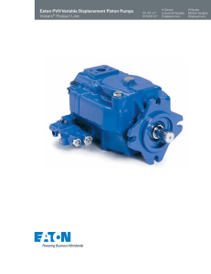 Eaton PVH Variable Displacement Piston Pumps Vickers Product Line