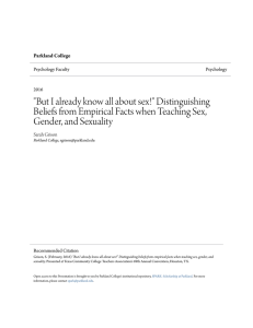 "But I already know all about sex!" Distinguishing Beliefs from