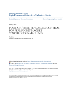 position/speed sensorless control for permanent