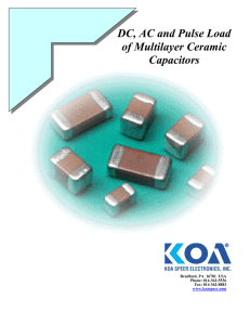 DC,AC and Pulse Load of Multilayer Ceramic Capacitors