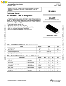 MHL9318 3.0 W, 17.5 dB, 860-900 MHz RF Linear LDMOS Amplifier