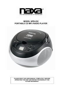 MODEL NPB-252 PORTABLE CD MP3 RADIO PLAYER