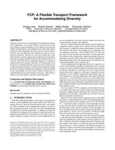 FCP: A Flexible Transport Framework for Accommodating Diversity