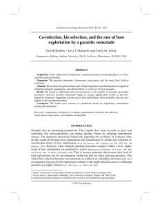 Co-infection, kin selection, and the rate of host exploitation by a