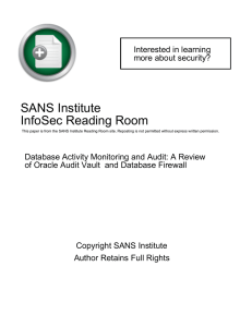 Database Activity Monitoring and Audit: A Review of Oracle