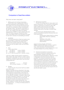 Comparison of lead-free solders