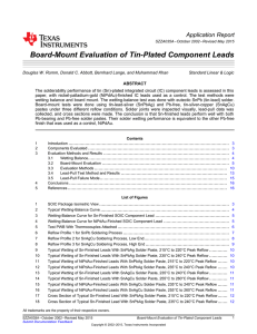 Board-Mount Evaluation of Tin-Plated Component Leads (Rev. A)