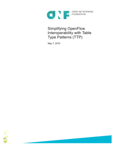 Simplifying OpenFlow Interoperability with Table Type Patterns (TTP)