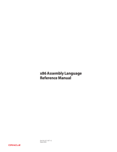 x86 Assembly Language Reference Manual