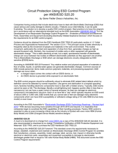 Circuit Protection Using ESD Control Program per ANSI/ESD S20.20