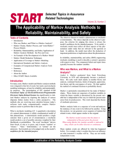 The Applicability of Markov Analysis Methods to Reliability
