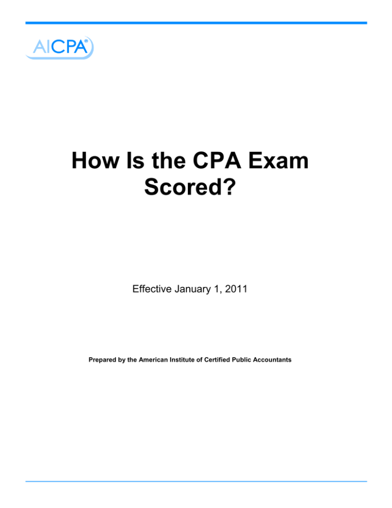 How Is The CPA Exam Scored 