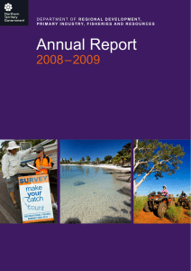 Annual Report 2008/09 (Department of Regional Development