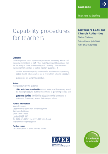 Capability procedures for teachers