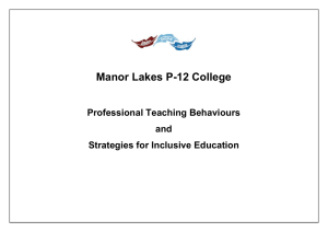 Manor Lakes P-12 College - Inclusive Education @ Manor Lakes