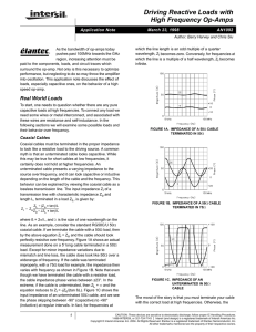 AN1092: Driving Reactive Loads with High Frequency Op