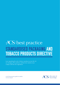 standardisedpackaging and tobacco products directive