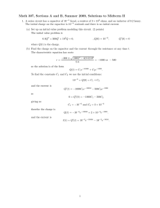 Math 307, Sections A and B, Summer 2009, Solutions to Midterm II