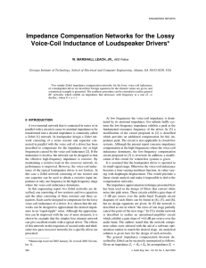 Impedance Compensation Networks for the Lossy Voice