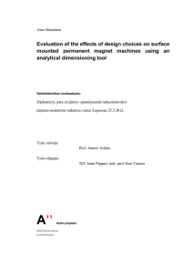 Evaluation of the effects of design choices on surface mounted