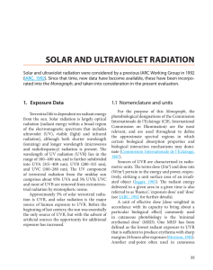 Solar and Ultraviolet Radiation
