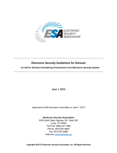 Electronic Security Guidelines for Schools (documentation)