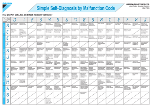 Simple Self-Diagnosis by Malfunction Code