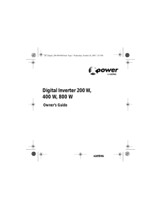Digital Inverter 200 W, 400 W, 800 W
