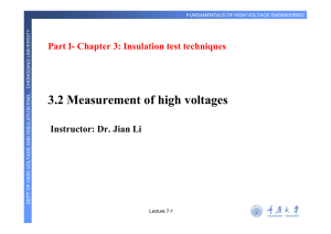 3.2 Measurement of high voltages