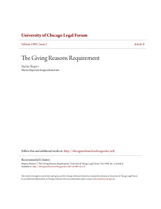 The Giving Reasons Requirement - Chicago Unbound