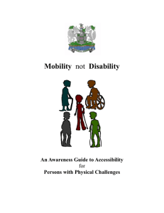 An Awareness Guide to Accessibility for Persons with Physical