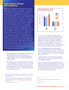 crimes against persons with disabilities